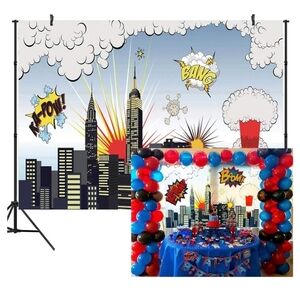 7X5FT Super City Vinyl Customized Photography Backdrop Background Studio Prop